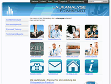 Tablet Screenshot of laufanalyse-frankfurt.de